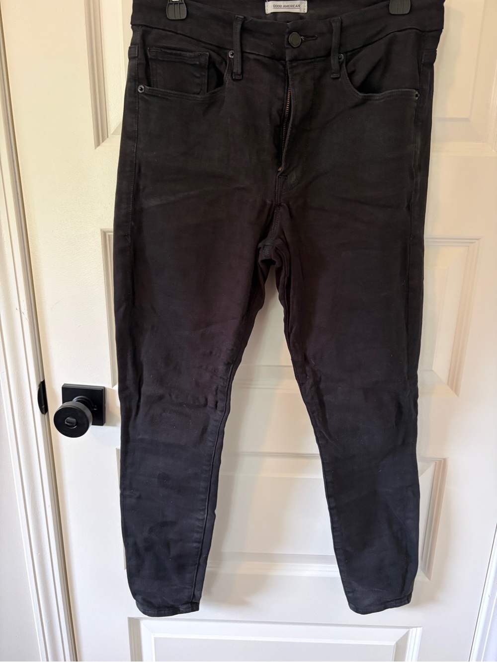 Good American Black Skinny Jeans - High-Rise Stretch